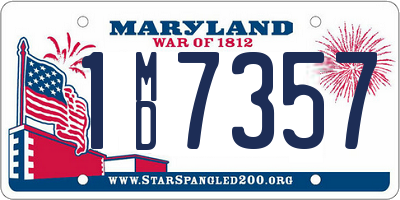 MD license plate 1MD7357