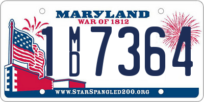 MD license plate 1MD7364