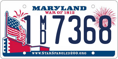 MD license plate 1MD7368