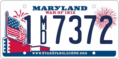 MD license plate 1MD7372