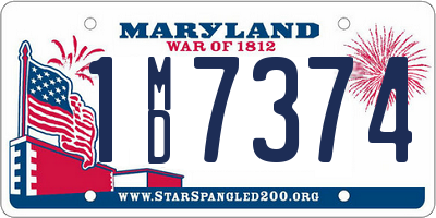 MD license plate 1MD7374