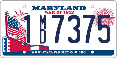 MD license plate 1MD7375