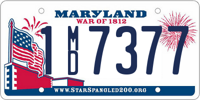 MD license plate 1MD7377