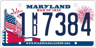 MD license plate 1MD7384