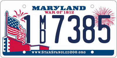 MD license plate 1MD7385