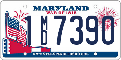 MD license plate 1MD7390