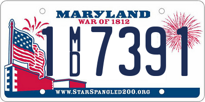 MD license plate 1MD7391