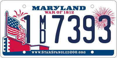 MD license plate 1MD7393