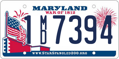 MD license plate 1MD7394