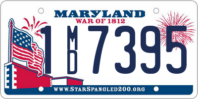 MD license plate 1MD7395