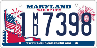 MD license plate 1MD7398