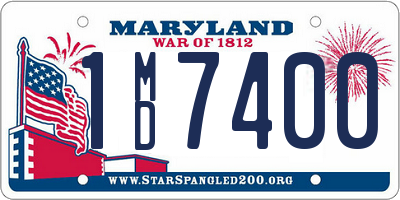 MD license plate 1MD7400