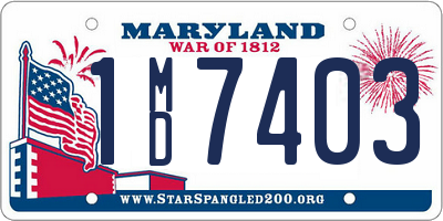 MD license plate 1MD7403