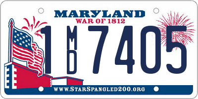 MD license plate 1MD7405