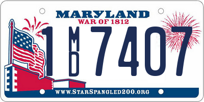 MD license plate 1MD7407