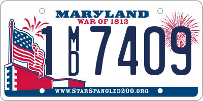 MD license plate 1MD7409