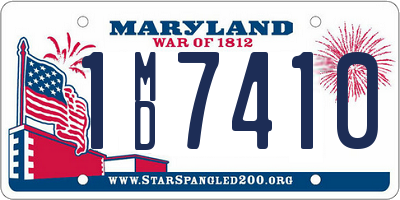 MD license plate 1MD7410