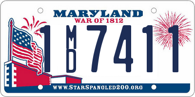 MD license plate 1MD7411