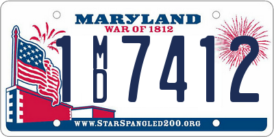 MD license plate 1MD7412