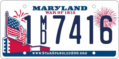 MD license plate 1MD7416