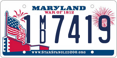 MD license plate 1MD7419