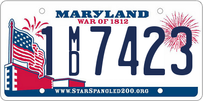 MD license plate 1MD7423