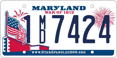 MD license plate 1MD7424