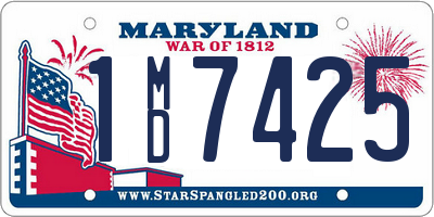 MD license plate 1MD7425