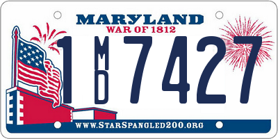 MD license plate 1MD7427