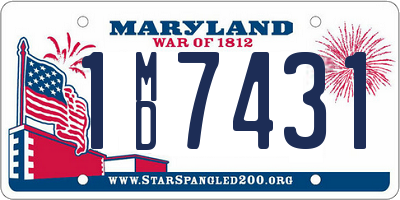 MD license plate 1MD7431