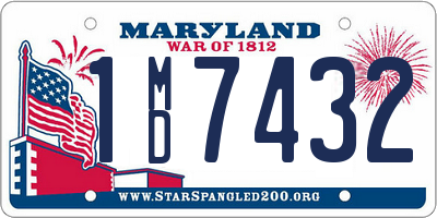 MD license plate 1MD7432