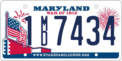 MD license plate 1MD7434