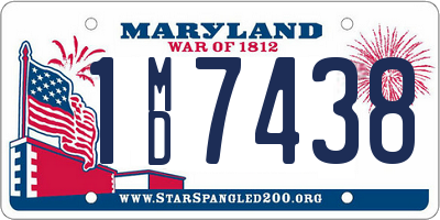 MD license plate 1MD7438