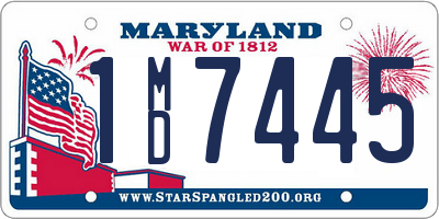 MD license plate 1MD7445