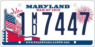 MD license plate 1MD7447