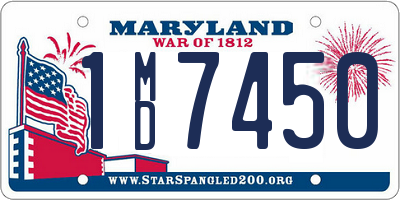 MD license plate 1MD7450