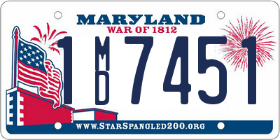 MD license plate 1MD7451