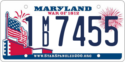 MD license plate 1MD7455