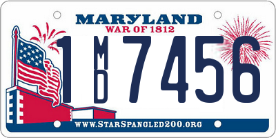 MD license plate 1MD7456