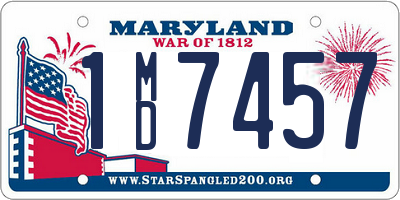 MD license plate 1MD7457