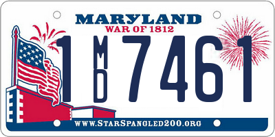 MD license plate 1MD7461