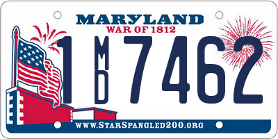 MD license plate 1MD7462