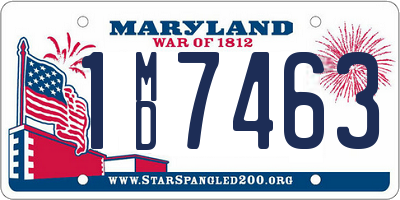 MD license plate 1MD7463