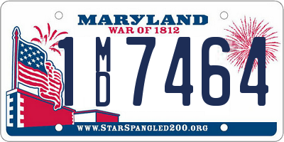 MD license plate 1MD7464