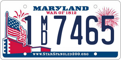 MD license plate 1MD7465