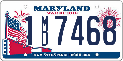 MD license plate 1MD7468