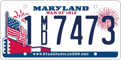 MD license plate 1MD7473