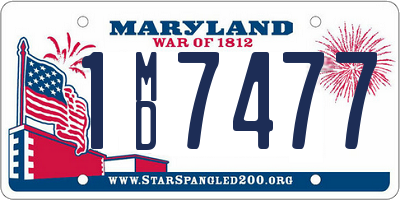 MD license plate 1MD7477