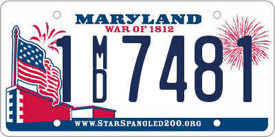 MD license plate 1MD7481