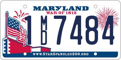 MD license plate 1MD7484